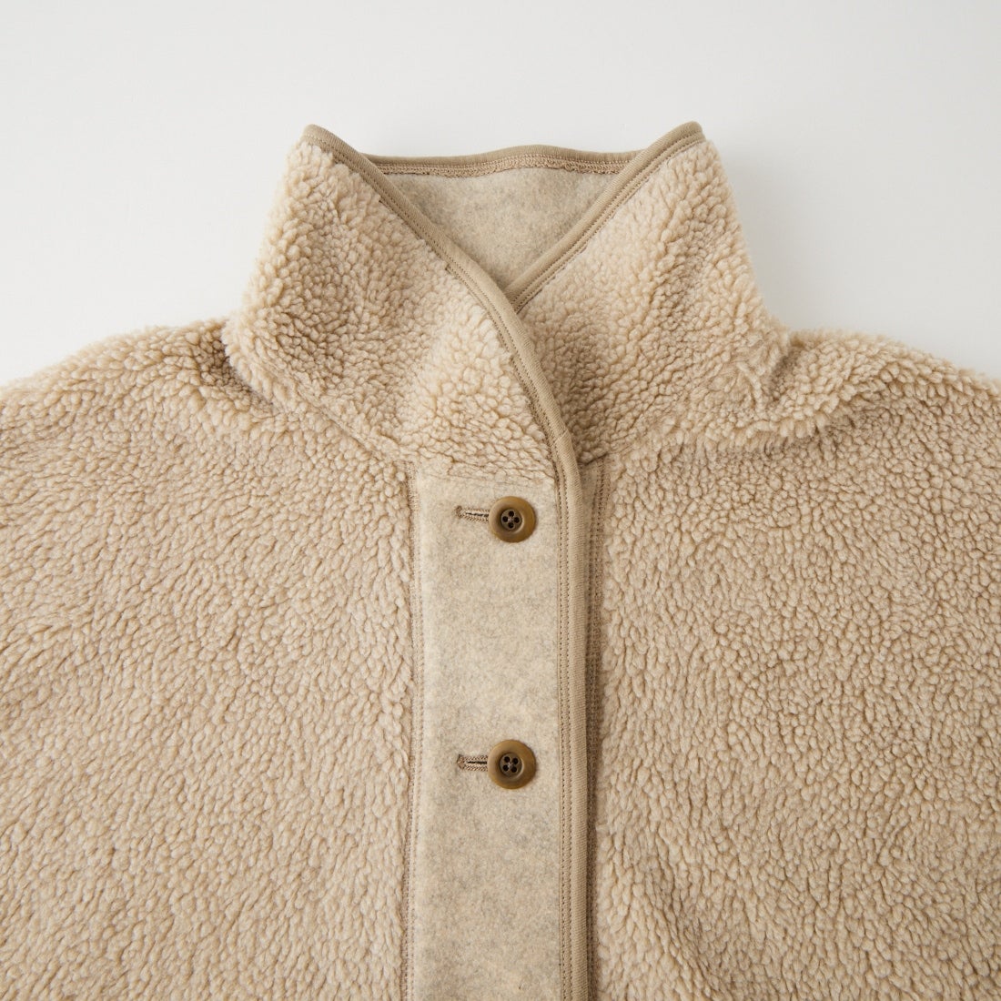 tumugu: [ツムグ] ジェシーボア×フリースジャケット [TC26315] 10 BEIGE