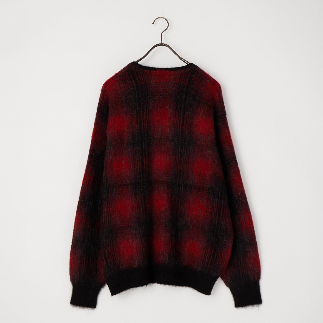 PENDLETON [ペンドルトン] モヘア混シャギーチェックカーディガン [6575-6016] 02 RED/CHR