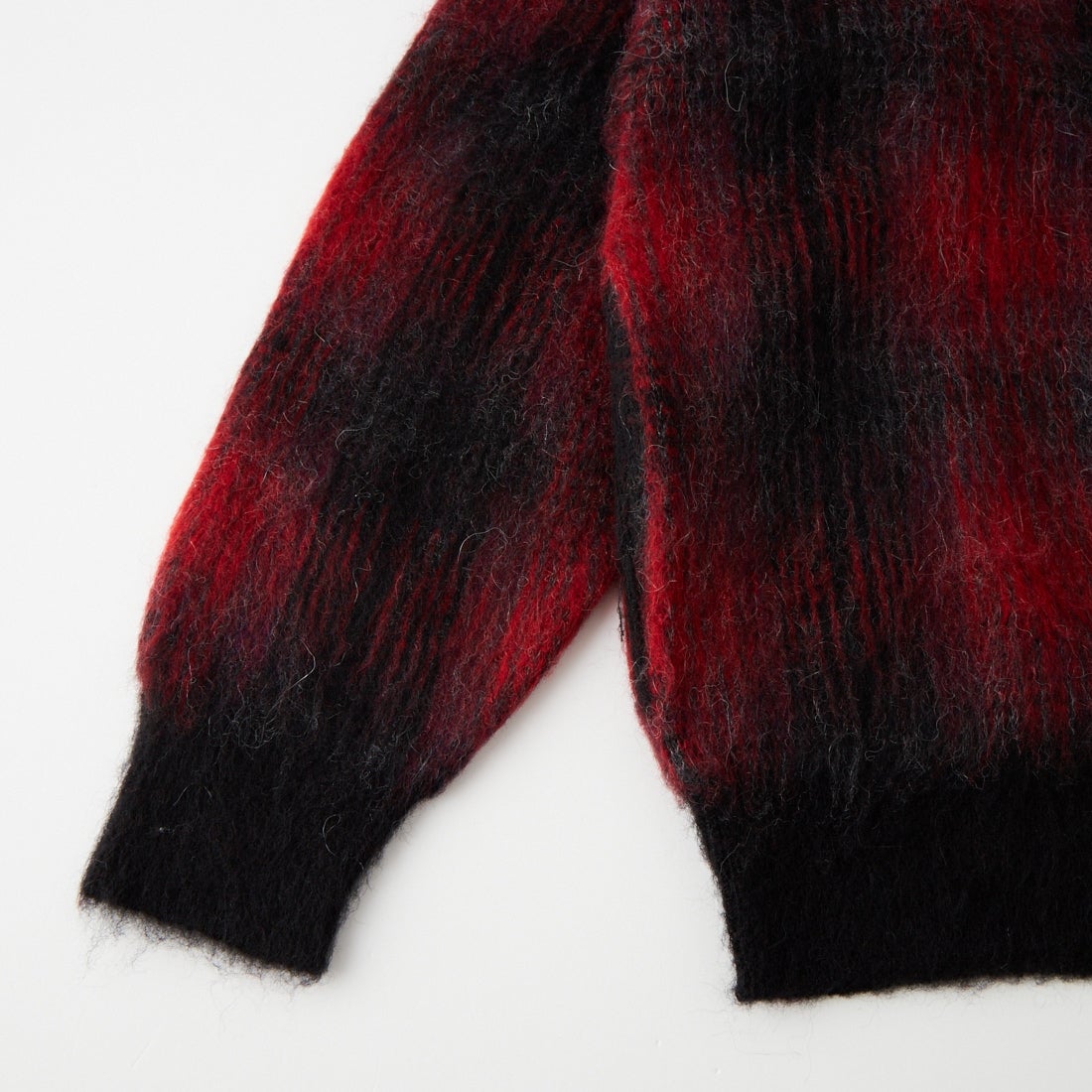 PENDLETON [ペンドルトン] モヘア混シャギーチェックカーディガン [6575-6016] 02 RED/CHR