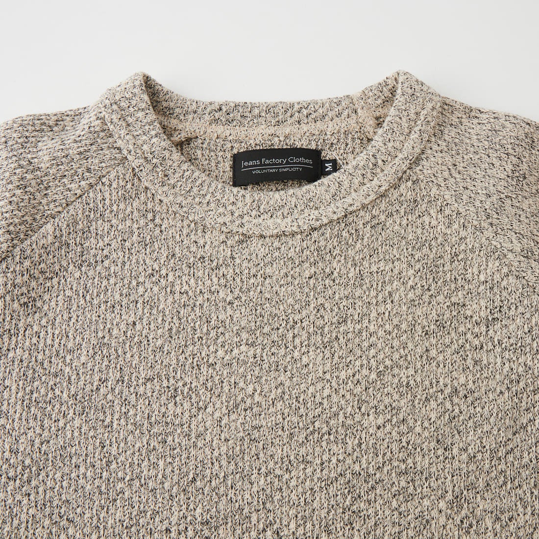 Jeans Factory Clothes [ジーンズファクトリークローズ] ローゲージカノコ ラグランクルーネックニット [25522290] 914 BEIGE