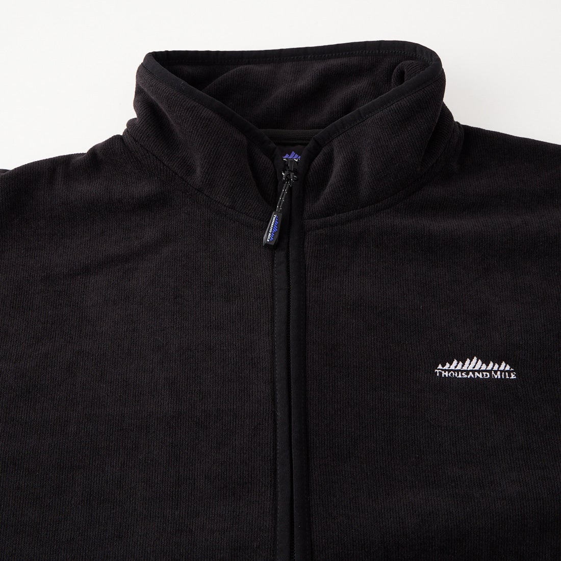 THOUSAND MILE [サウザンド マイル] ニットフリース スタンドカラージャケット [TM262KF00320] 09 BLACK