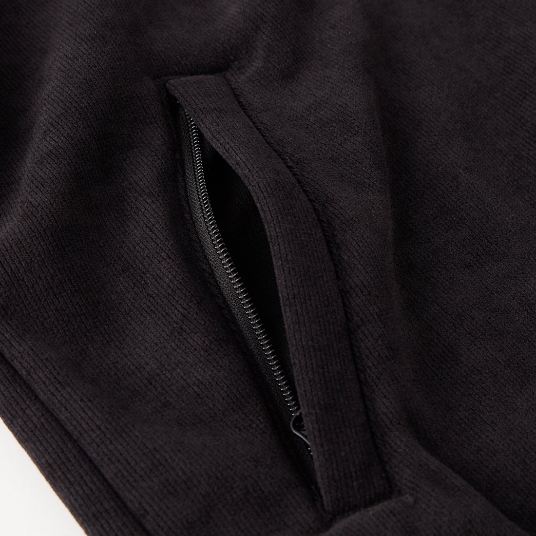 THOUSAND MILE [サウザンド マイル] ニットフリース スタンドカラージャケット [TM262KF00320] 09 BLACK