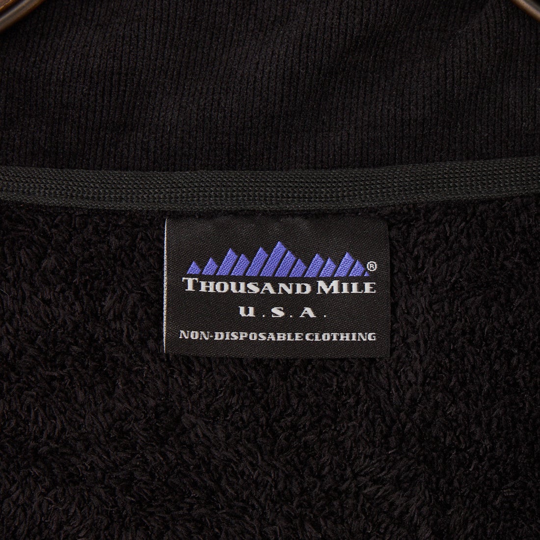 THOUSAND MILE [サウザンド マイル] ニットフリース スタンドカラージャケット [TM262KF00320] 09 BLACK