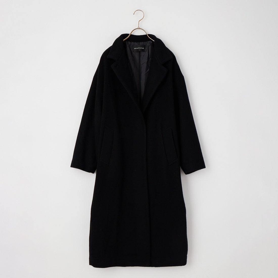 mizuiro ind [ミズイロインド] スタンドカラーコート [3-270091] 99 BLACK