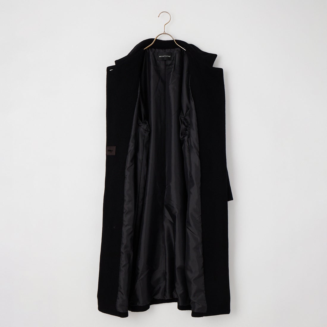 mizuiro ind [ミズイロインド] スタンドカラーコート [3-270091] 99 BLACK