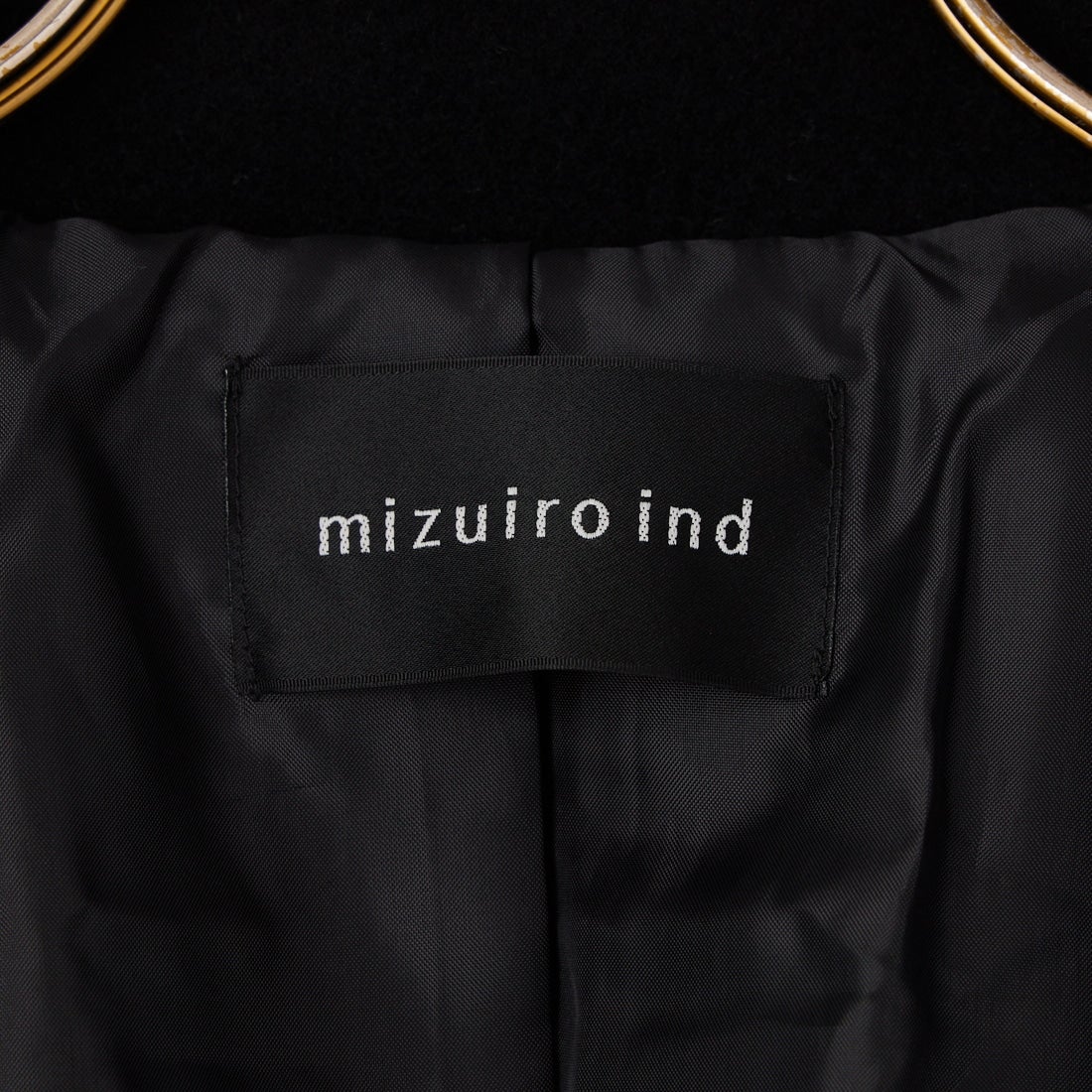 mizuiro ind [ミズイロインド] スタンドカラーコート [3-270091] 99 BLACK