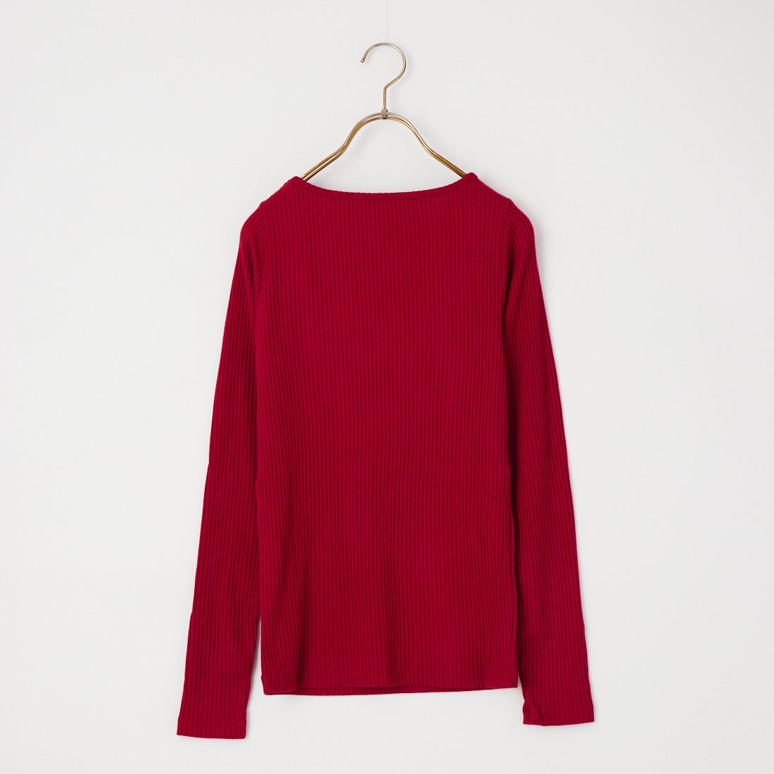 Jeans Factory Clothes [ジーンズファクトリークローズ] ウォームリブボートネックTシャツ [JFW-C031] RED