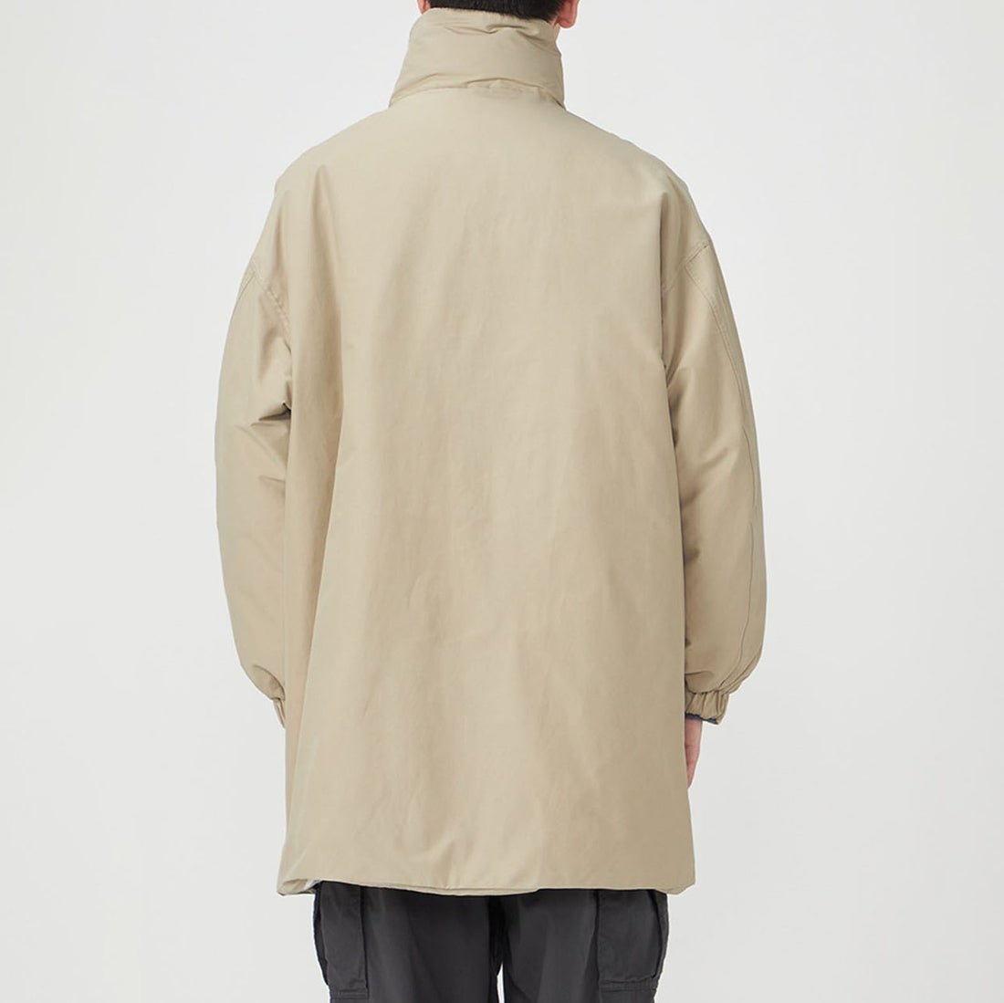 THE NORTH FACE PURPLE LABEL [ザ ノースフェイス パープルレーベル] ダブルピークフィールドダウンコート [N25FB106] BE BEIGE &&モデル身長：177cm 着用サイズ：M&&