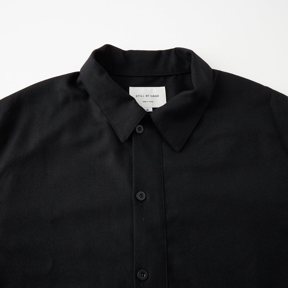 STILL BY HAND [スティルバイハンド] ウールアノラックシャツ [SH06263] BLACK