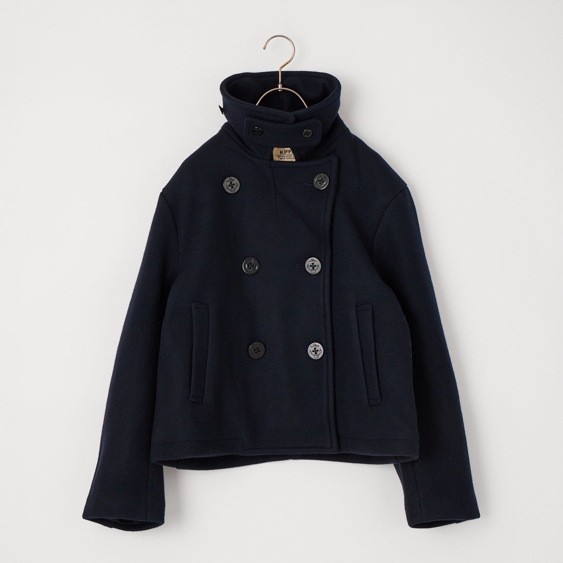KIFFE [キッフェ] 6ボタンメルトンピーコート [KF262MW00022] 79 NAVY