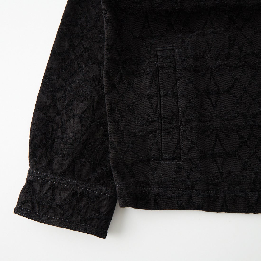 EVISU [エヴィス] ベルベットタッチ 家紋ジャカード シャツジャケット [2EAHTM6JK1050] BLACK