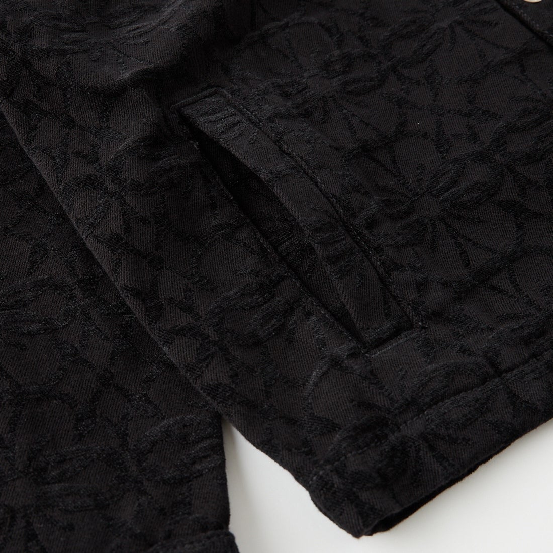 EVISU [エヴィス] ベルベットタッチ 家紋ジャカード シャツジャケット [2EAHTM6JK1050] BLACK
