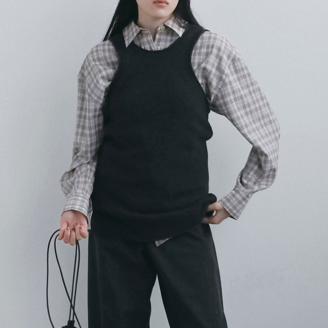 anuke [アンヌーク] ニットロングタンクトップ [62620507] C/GRY