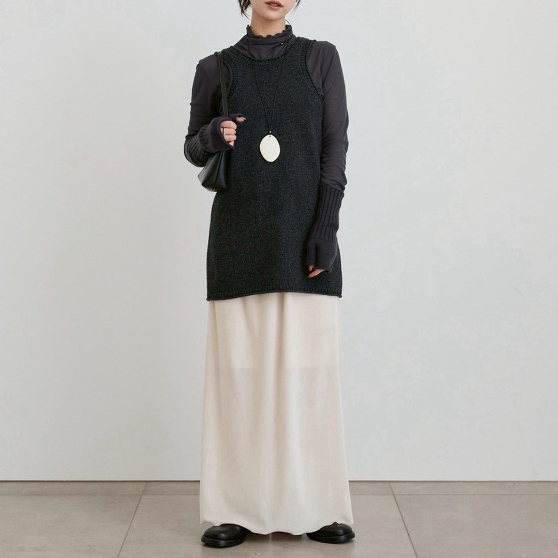 anuke [アンヌーク] ニットロングタンクトップ [62620507] C/GRY