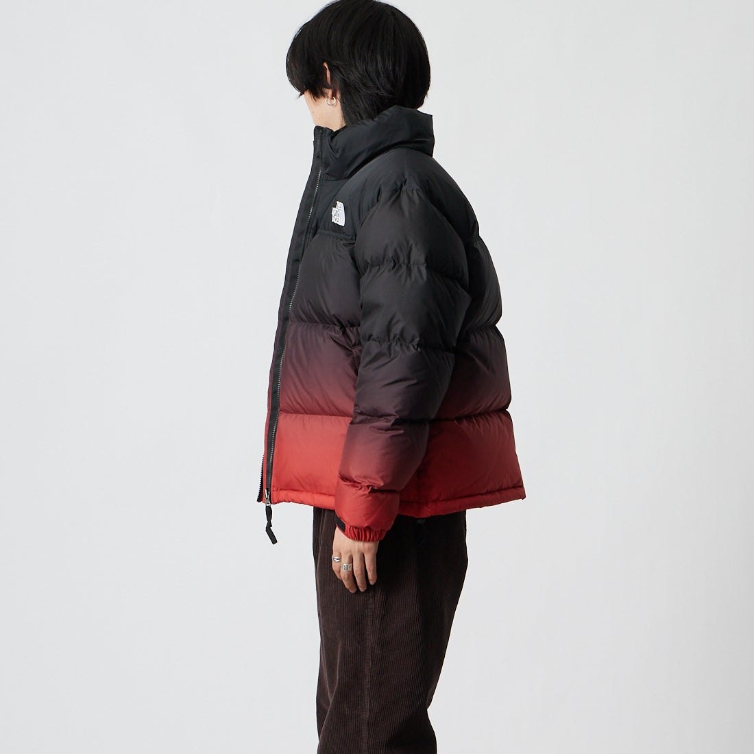 THE NORTH FACE [ザ ノースフェイス] ノベルティヌプシジャケット [ND92650] GR &&モデル身長：177cm 着用サイズ：M&&