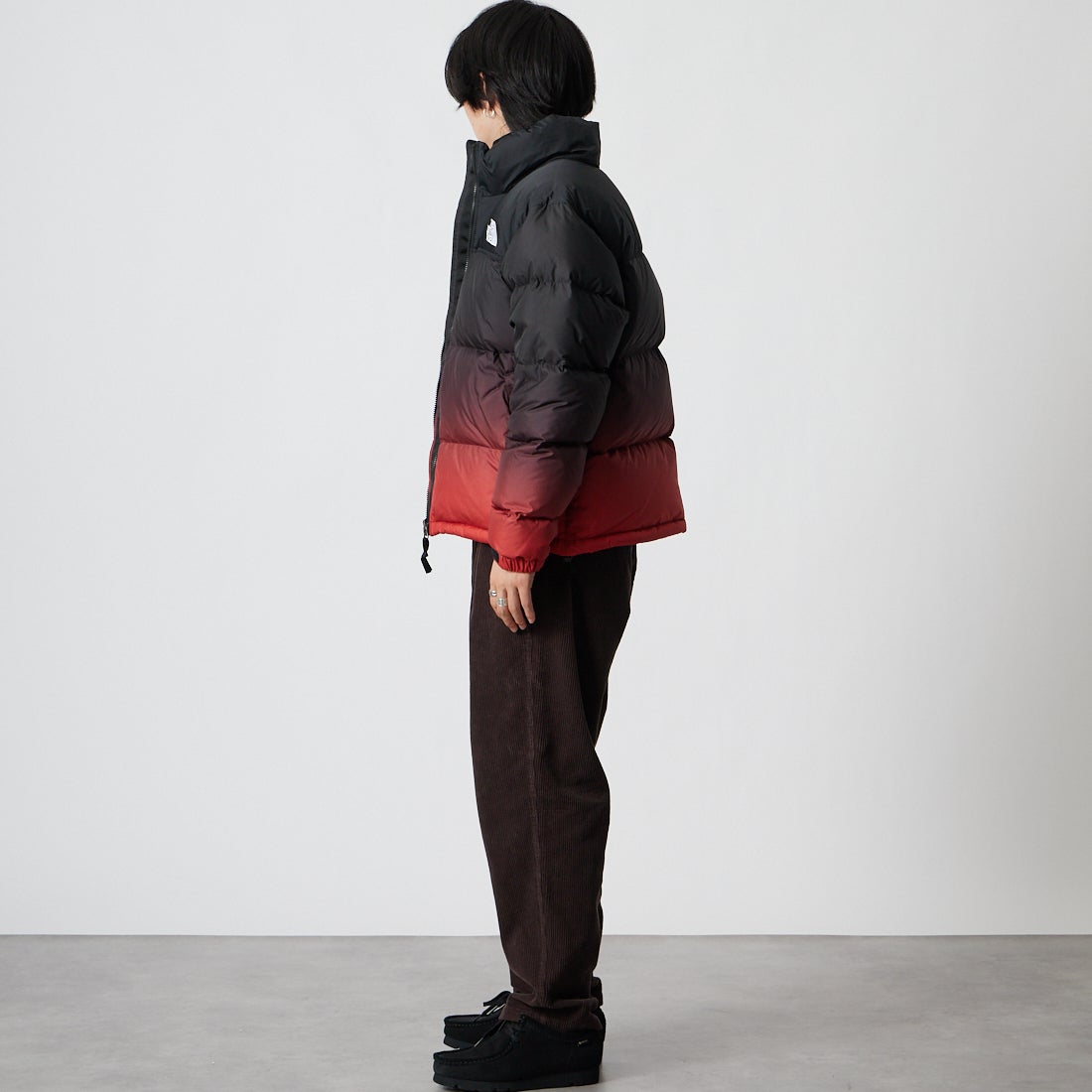 THE NORTH FACE [ザ ノースフェイス] ノベルティヌプシジャケット [ND92650] GR &&モデル身長：177cm 着用サイズ：M&&