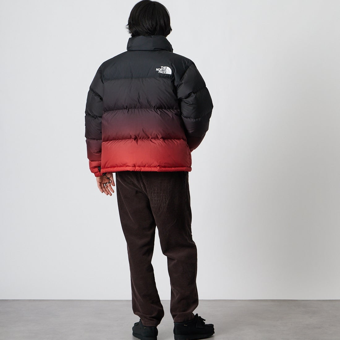 THE NORTH FACE [ザ ノースフェイス] ノベルティヌプシジャケット [ND92650] GR &&モデル身長：177cm 着用サイズ：M&&