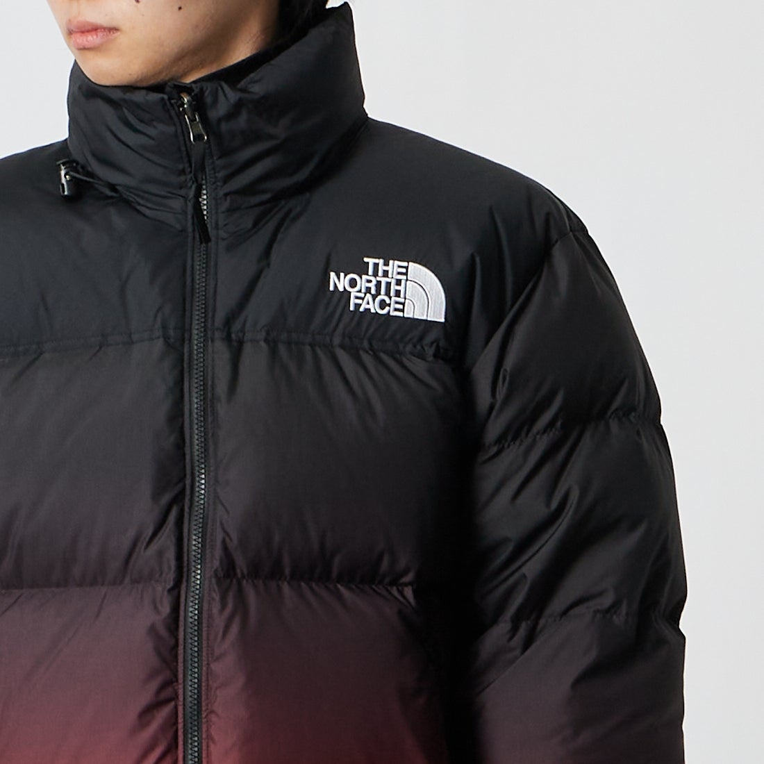 THE NORTH FACE [ザ ノースフェイス] ノベルティヌプシジャケット [ND92650] GR &&モデル身長：177cm 着用サイズ：M&&