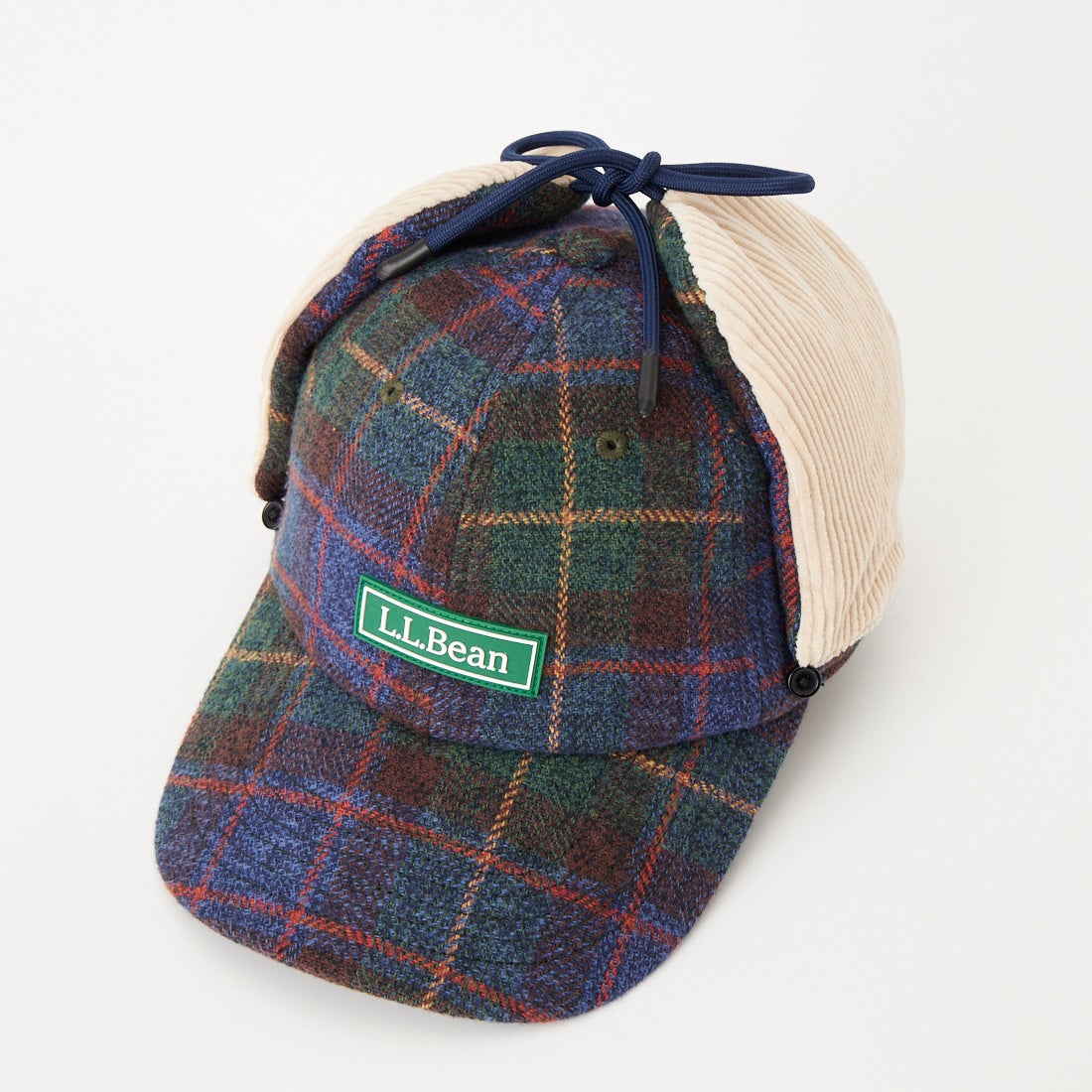 L.L.BEAN [エルエルビーン] ツイードデタッチャブルフラップキャップ [264079603] 71 NAVY