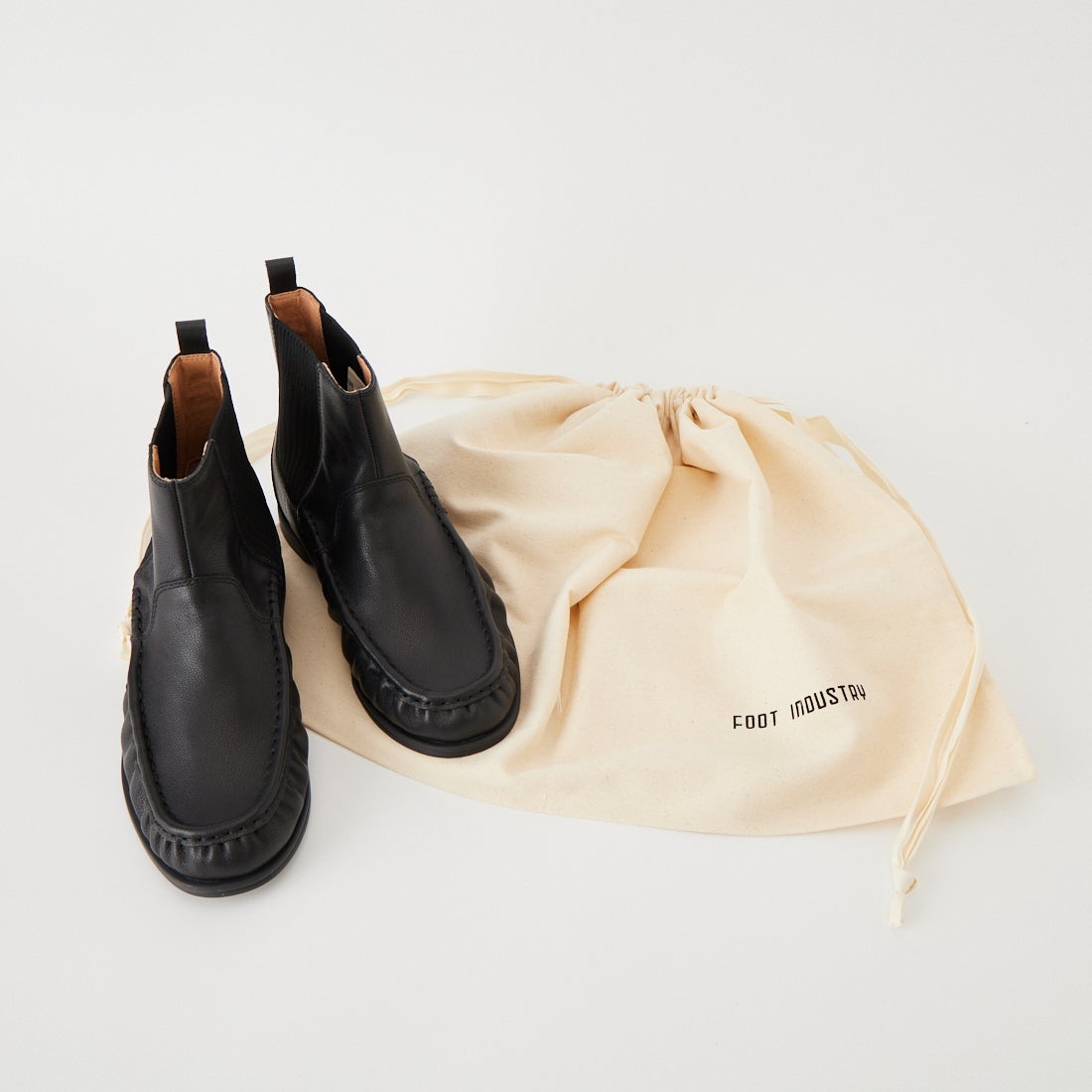 FOOT INDUSTRY [フットインダストリー] サイドゴアモカシンブーツ [AUF001-005] ANTHRACITE