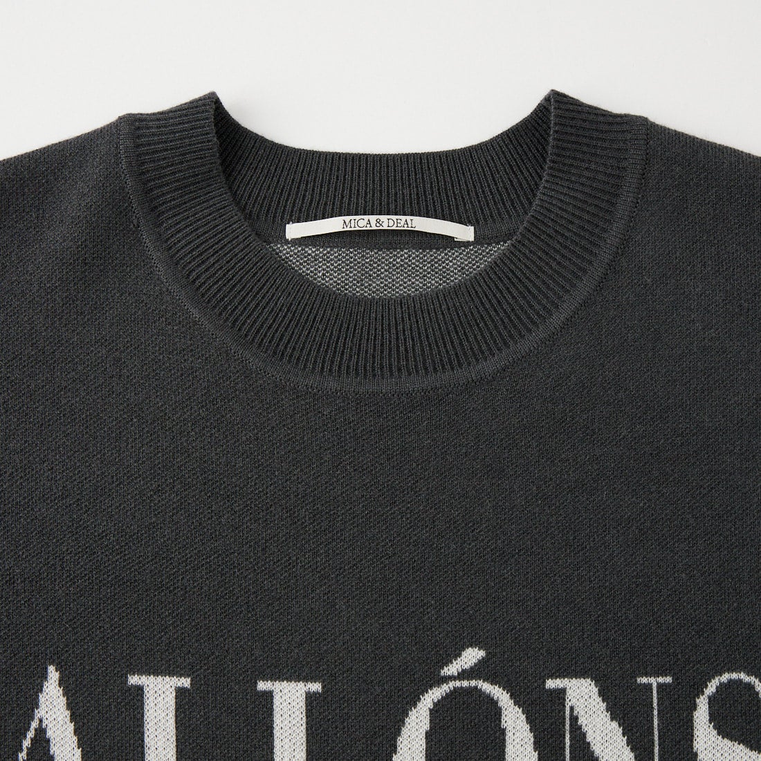 MICA&DEAL [マイカアンドディール] ALLONS ジャガードニットプルオーバー [0126408346] CHARCOAL