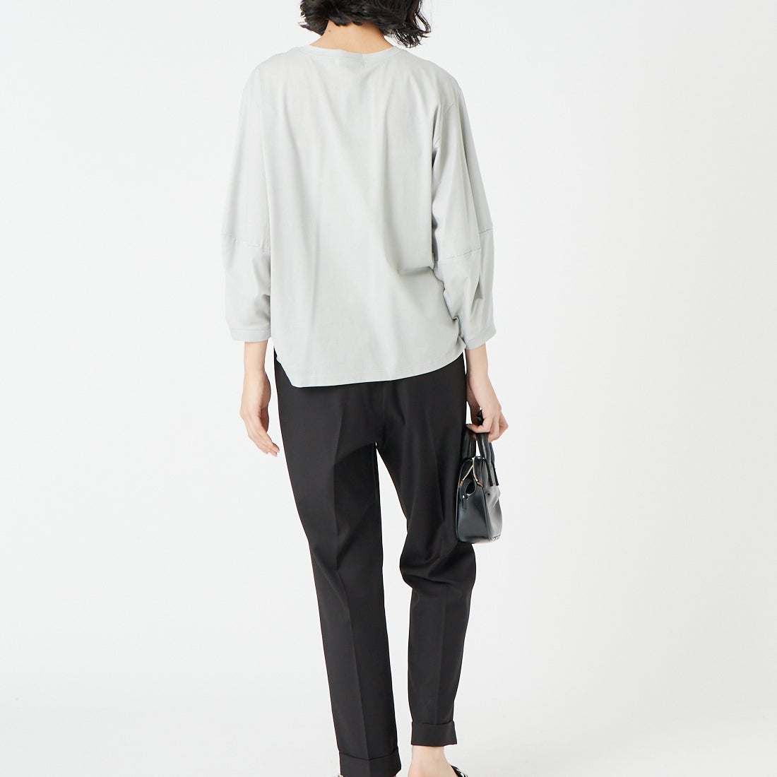 Jeans Factory Clothes [ジーンズファクトリークローズ] ストレッチギャバトラックイージーパンツ [U-2050] 040 ﾌﾞﾗｯｸ &&モデル身長：162cm 着用サイズ：38&&