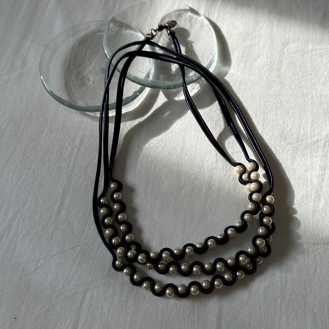 STELLA CIFFON [ステラシフォン] 3連ネックレス [AST-N81] 50 NAVY