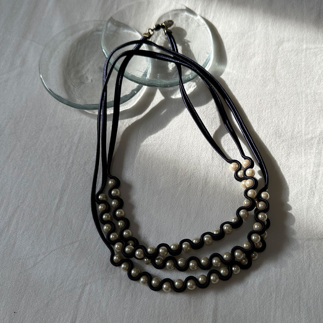 STELLA CIFFON [ステラシフォン] 3連ネックレス [AST-N81] 50 NAVY