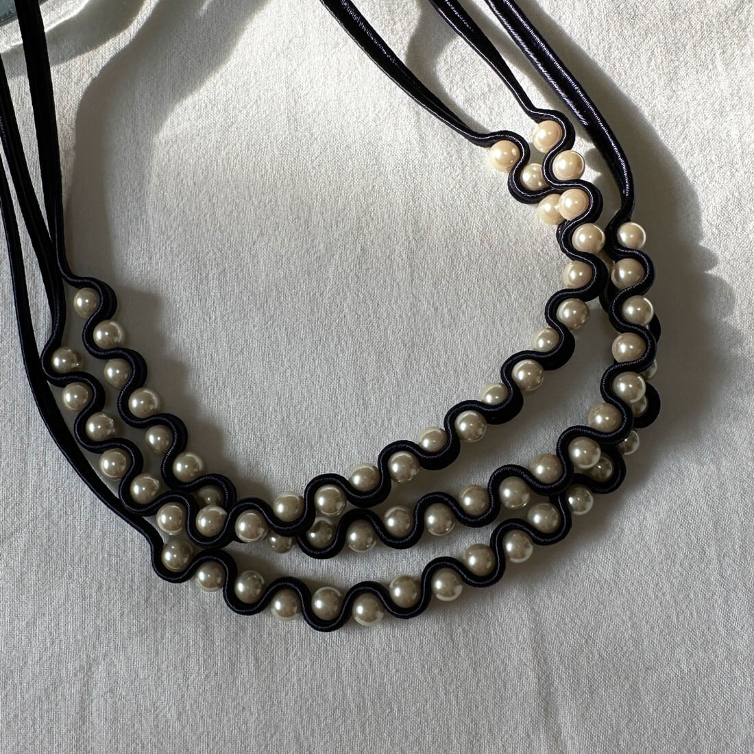 STELLA CIFFON [ステラシフォン] 3連ネックレス [AST-N81] 50 NAVY