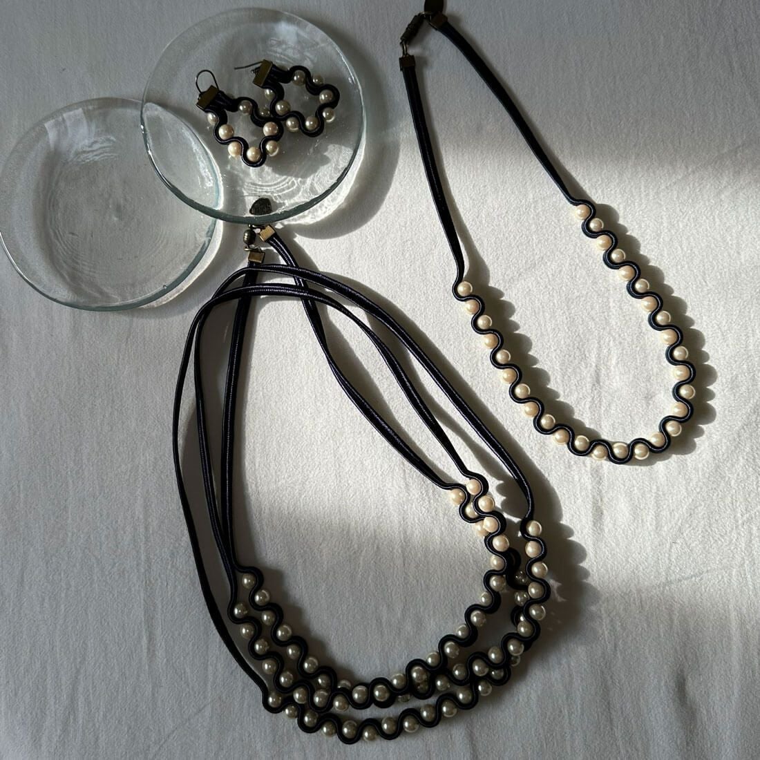 STELLA CIFFON [ステラシフォン] 3連ネックレス [AST-N81] 50 NAVY